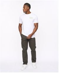 Crosshatch - Roysden Solid Patterned Straight Chinos - Lyst