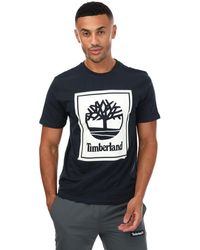 Timberland - Front Stack Logo T-shirt - Lyst