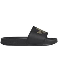 adidas Originals - Adilette Lite Logo Print Slide Sandals 3 (36) - Lyst