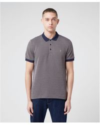 Farah - Jacquard Check Organic Cotton Polo Shirt - Lyst