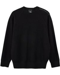 Y-3 - Logo Knit Crewneck Sweater - Lyst