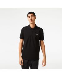 Lacoste - Short Sleeve Tape Pique Polo Shirt - Lyst
