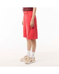 Lacoste - Natural Dye Bermuda Shorts - Lyst