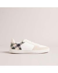 Ted Baker - Barkerg Leather & Suede House Check Trainers - Lyst