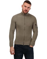 C.P. Company - Re-wool Zipped Knitted Jumper - Lyst