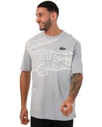 Lacoste - Large Croc Print T-shirt - Lyst
