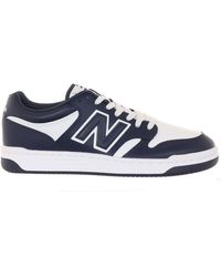 New Balance - 480 Shoes White/navy - Lyst