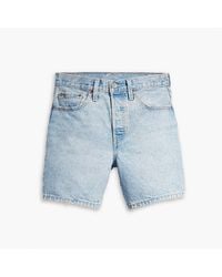 Levi's - 501 Light Wash Denim Shorts With Frayed Hem - Lyst