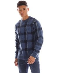 Fred Perry - Glitch Tartan Sweater - Lyst