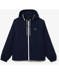 Lacoste - Detchable Hood Water-repellent Jacket - Lyst