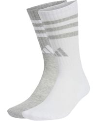 adidas - 3 Pack Crew Long Socks - Lyst