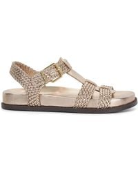 Dune - Lo Looking Textured Open Toe Fisherman Sandals 4 (37) - Lyst