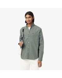 Lacoste - Fit Plaid Poplin Shirt - Lyst