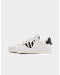 EA7 - Low Top Shiny Logo Trainers - Lyst