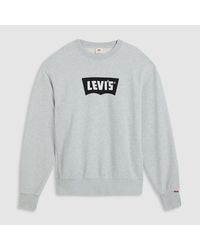 Levi's - Premium Wordmark Graphic Crew Neck Long Sleeve Sweatshirt - Lyst