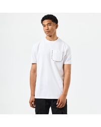 Weekend Offender - Sutton Check Detail Pocket T-Shirt - Lyst