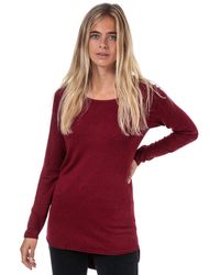 ONLY Mila Lacy Longline Jumper - Red