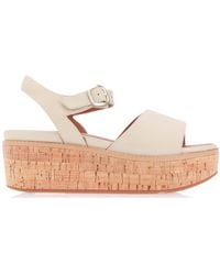 Fitflop - Eloise Leather Back-strap Wedge Sandals - Lyst