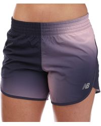 New Balance - Womenss Printed Accelerate 5 Inch Shorts - Lyst