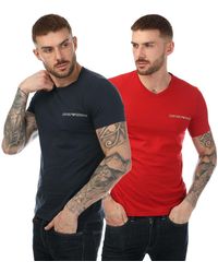 Emporio Armani - 2 Pack Underwear Logo T-shirt - Lyst