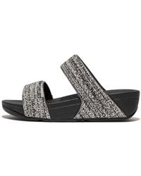 Fitflop - Fit Flop Lulu Shimmerweave Sliders - Lyst