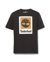 Timberland - Stack Logo Cotton Short Sleeve T-Shirt - Lyst