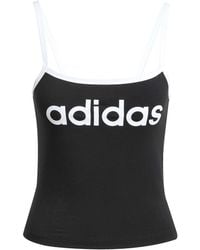 adidas Originals - Wordmark Back Neck Logo Spaghetti Strap Slim Fit Tank 6 (Xxs) - Lyst