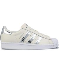 adidas Originals Leather Originals Superstar 80s Rose Gold Metal Toe Cap  Trainers in White | Lyst UK