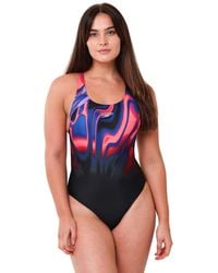 Speedo - Placement Digital Powerback Swimsuit - Lyst
