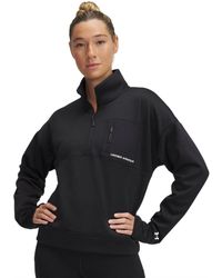 Under Armour - Woven Fleece Half Zip Top - Lyst