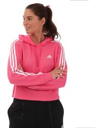 adidas - Essentials French Terry Cropped Hoody - Lyst