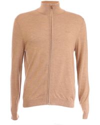GANT - Merino Wool Zip Cardigan - Lyst