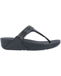Fitflop - Lulu Lasercrystal Leather Toe-post Sandals - Lyst