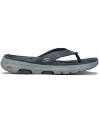skechers men's jayline flip flop brown