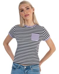 Brave Soul Striped T-shirt - Black