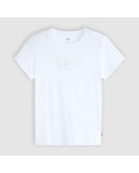Levi's - The Perfect Wordmark Graphic Crew Neck Short Sleeve T-Shirt 8 (Xs) - Lyst
