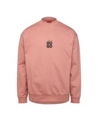 HUGO - Durungu Smoke Logo Crewneck Sweatshirt - Lyst