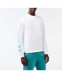 Lacoste - Embroidered Double Sided Cotton Jogger Sweatshirt - Lyst