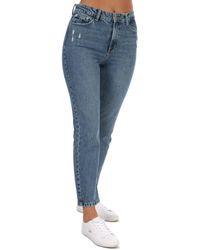 ONLY Emily Life High Waist Straight Ankle Jeans - Blue