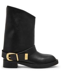 Steve Madden - Climaxx Leather Block-Heel Cowboy Boots - Lyst