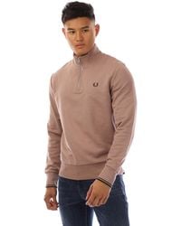 Fred Perry - Half-Zip Sweatshirt - Lyst