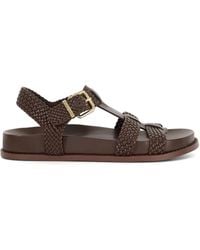Dune - Lo Looking Textured Open Toe Fisherman Sandals 4 (37) - Lyst