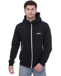 BOSS - 3d Moulded Logo Zip Up Hoodie - Lyst