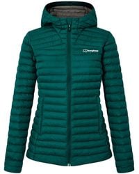 Berghaus - Nula Solid Patterned Hooded Puffer Jacket With Woven Cuff 6 (2Xs) - Lyst