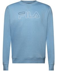 Fila - Jude Logo Print Crew Neck Ribbed Collar Sweatshirt - Lyst