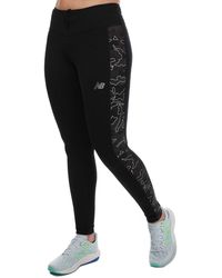 New Balance - Reflective Print Accelerate Tights - Lyst