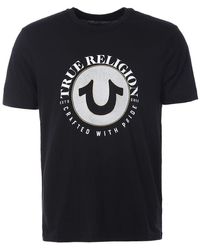 True Religion - Circle Horseshoe Logo Crew Neck T-shirt - Lyst