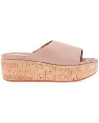 Fitflop - Eloise Leather Wedge Slide Sandals - Lyst