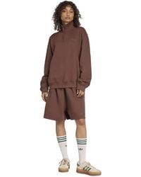 adidas Originals - Essentials Linear Oversized Shorts With Elasticated Waistband 6 (Xxs) - Lyst