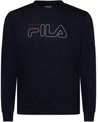 Fila - Jude Logo Print Crew Neck Sweatshirt - Lyst